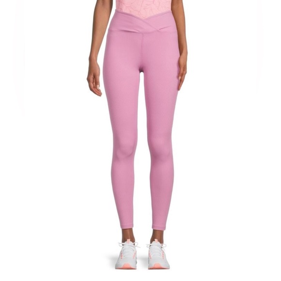 Year of Ours Ribbed Veronica Leggings in Mauve Made in USA, Sz M - Picture 1 of 8